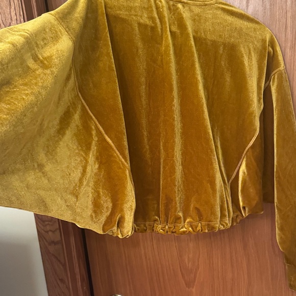 Urban Outfitters Mustard Velvet Hoodie - Picture 4 of 4
